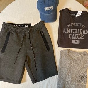 American Eagle Shorts,T-shirts, Cap Bundle